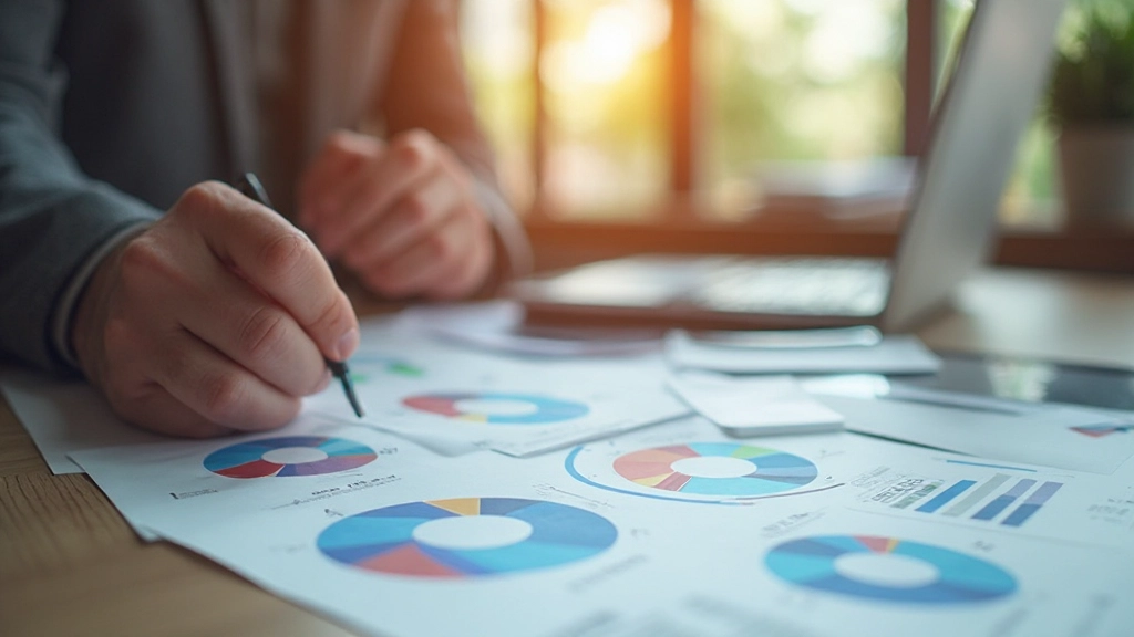 Financieel professioneel die budgetplan bespreekt met klant op kantoor met grafieken