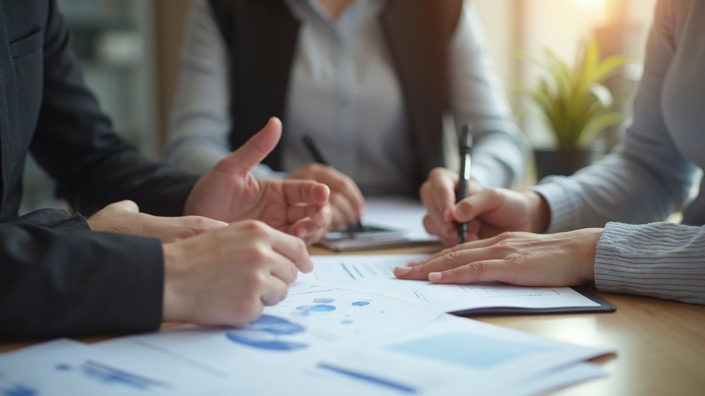 Professioneel afbeelding van diverse groep in financiële consultatie met grafieken