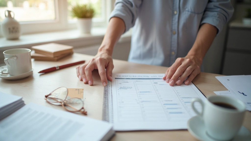 Professionele afbeelding van iemand die schuldenmanagement strategie bespreekt met documenten